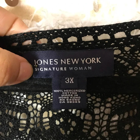 Jones New York Crochet Long Sweater Sz 3X - Picture 3 of 10